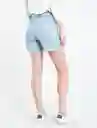 Short Minie Mujer Azul Índigo Claro Talla 8 Naf Naf