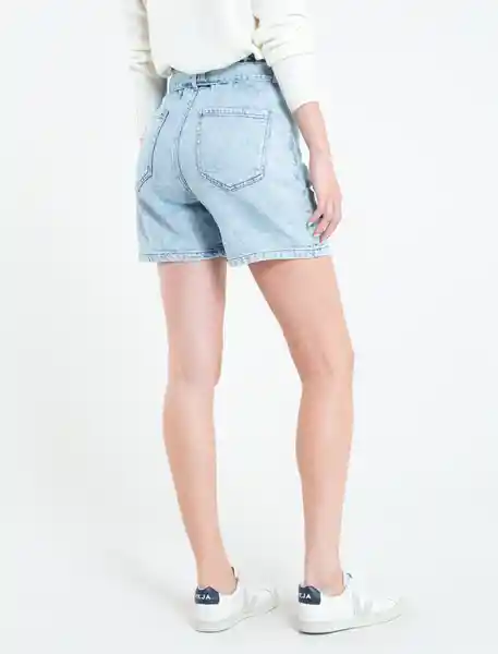 Short Minie Mujer Azul Índigo Claro Talla 8 Naf Naf