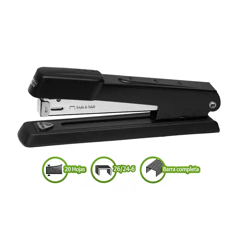 Offi-Esco Cosedora Metálica Mediana Color Negro