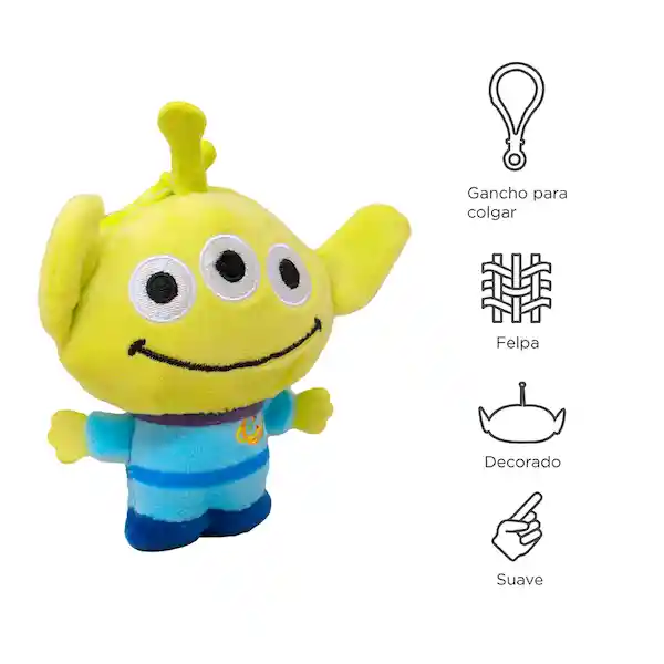 Llavero Plush Alien Disney Colección Toy Story Miniso 