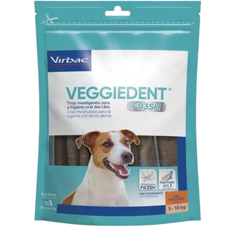Veggiedent Tiras de Higiene Bucal Fresh para Perros Pequeños