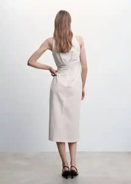 Vestido Lina-H Blanco Talla L Mujer Mango