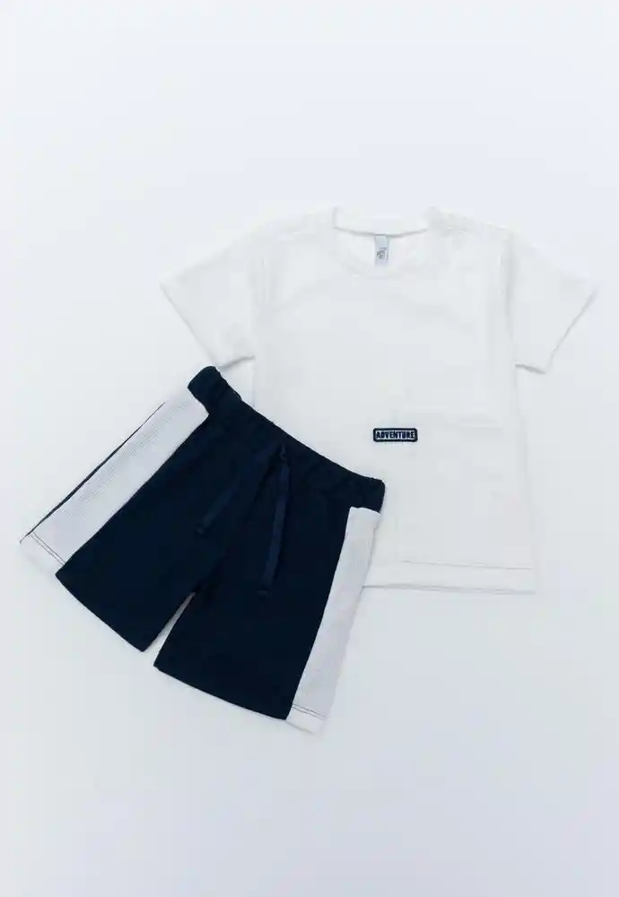 Conjunto Corto 6/9 Meses-ivory