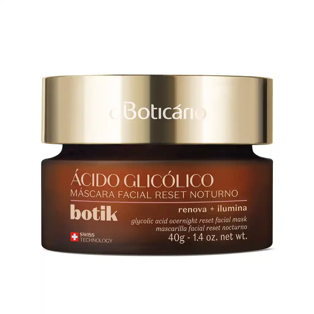 Mascarilla Facial de Noche Con Ácido Glicólico Botik