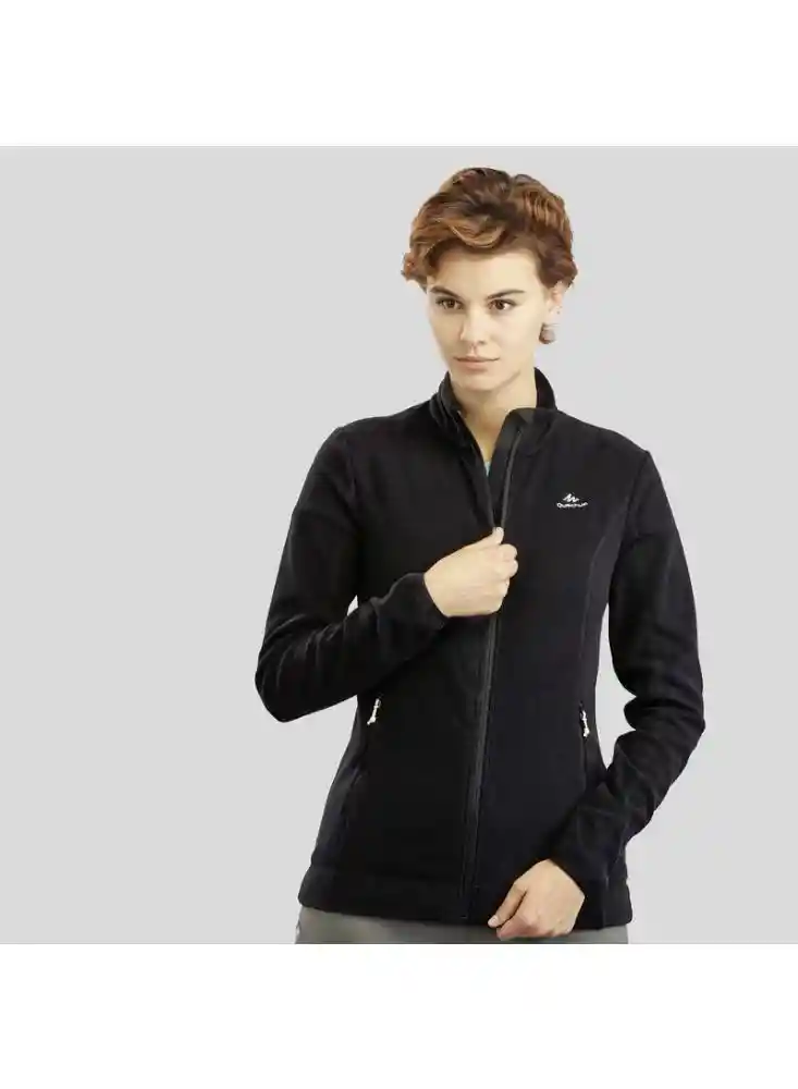 Chaqueta Polar de Senderismo Montaña Mujer Mh120 Negro By Decathlon