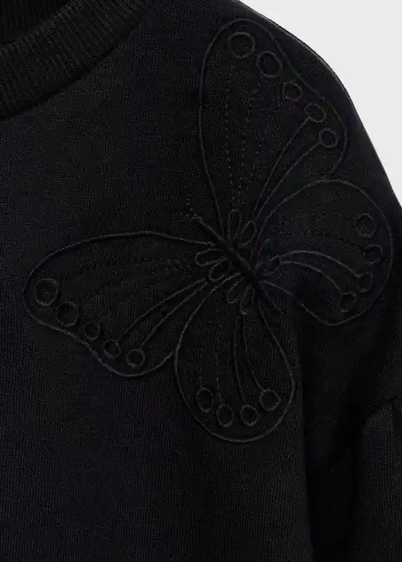 Sudadera Mariposa Negro Talla 12 Niñas Mango