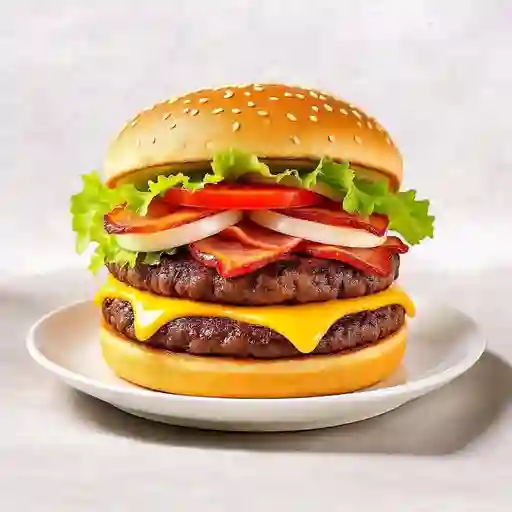 Hamburguesa huevo y tocineta