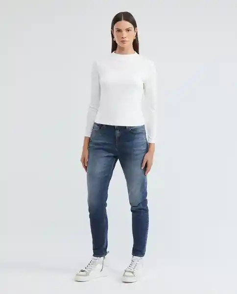 Camiseta Longsleeve Top Blanco 0 Claro Talla M Mujer Chevignon