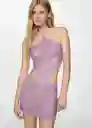 Falda Oasis Morado Talla S Mujer Mango