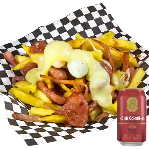 Combo Salchipapa Alternativa +Club col. Roja 330 ml