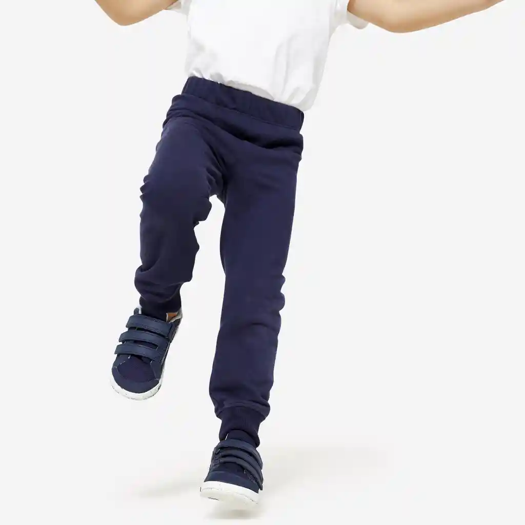 Pantalón Jogger Para Niños De 2-3 Años Domyos 100 Azul Oscuro