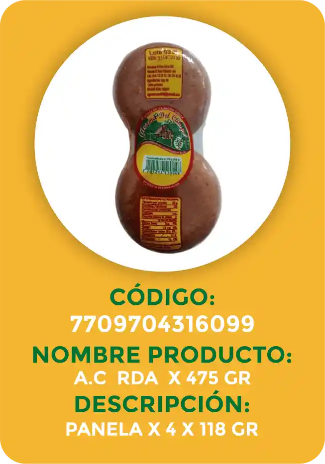 Panela Redonda Buen Aroma 4 Unx475gr