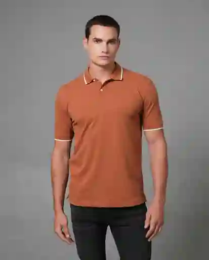 Camisa Tipo Polo Hombre Café Talla S 190G001 Rifle