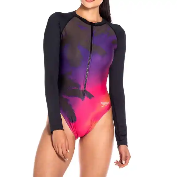 Speedo Vestido Baño Manga Larga ad Sunset Femenino Talla 30