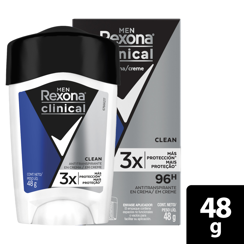 Rexona Clinical Desodorante en Crema Clean 48g