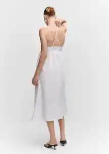 Vestido Bretzel-h Blanco Talla M Mujer Mango