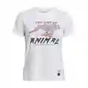 Under Armour Camiseta Run Like a Tee Mujer Blanco SM 1380436-100