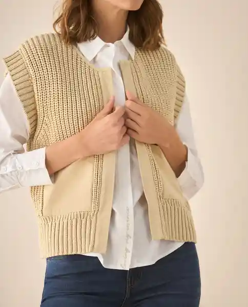Cardigan Tejido Beige Arenilla Claro Talla LG69G200 Esprit