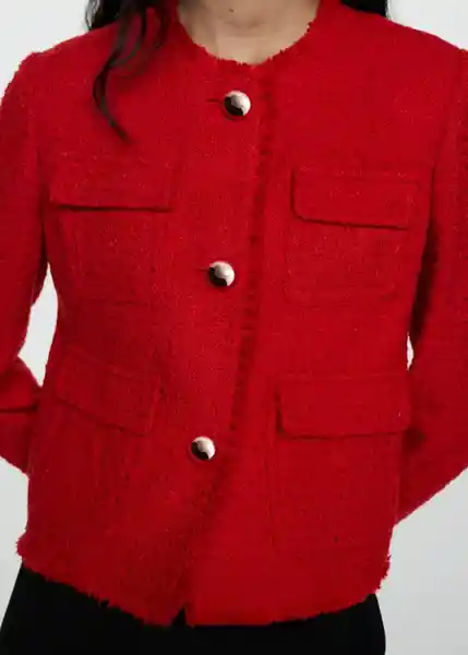 Chaqueta Wintour Rojo Talla XS Mujer Mango