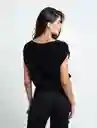 Saco Tejido Mujer Negro Puro Ultraoscuro Talla L 589E085 Naf Naf