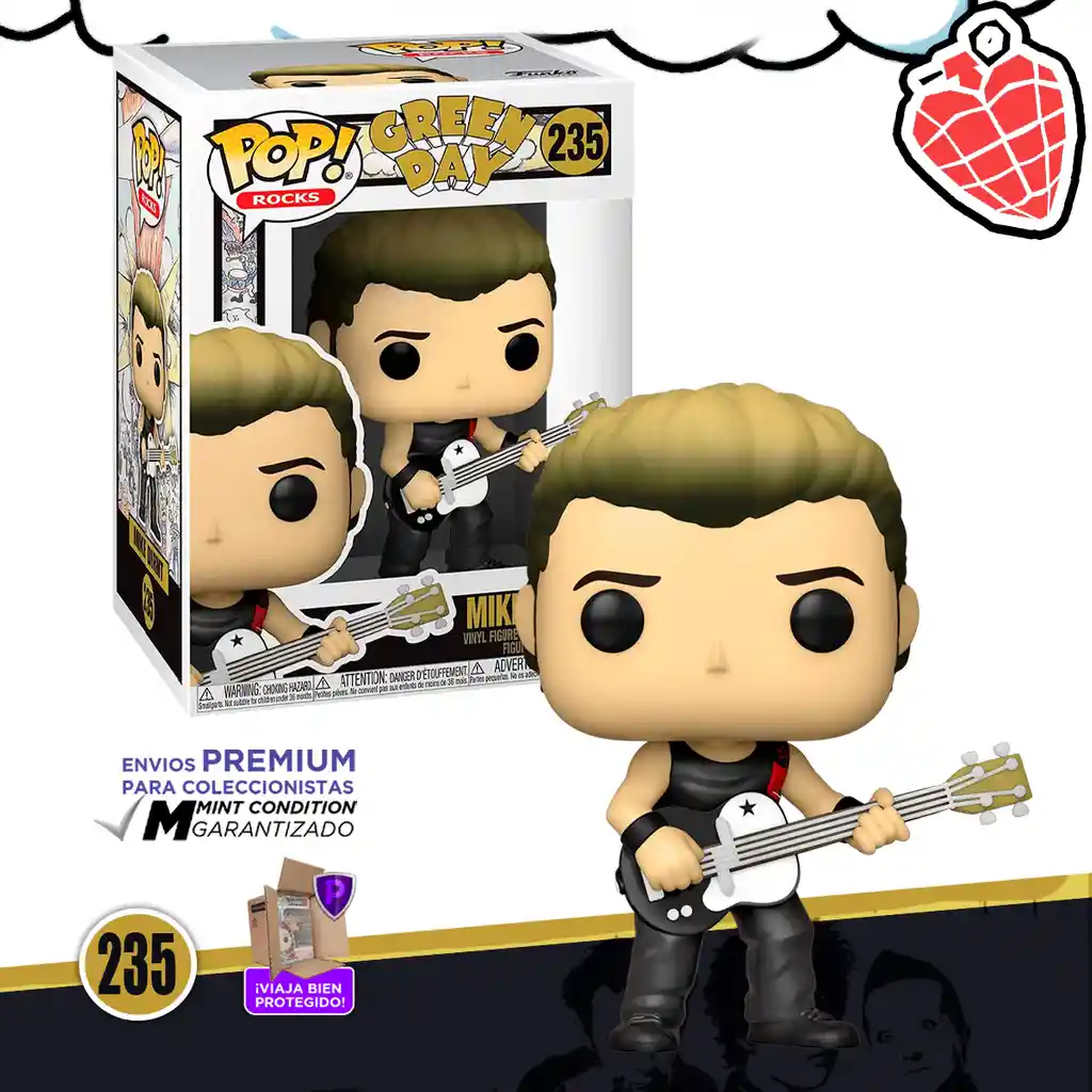 Funko Pop! Figura Colección Green Day Mike Dirnt