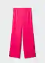 Pantalón Tulipa-A Fucsia Talla XS Mujer Mango