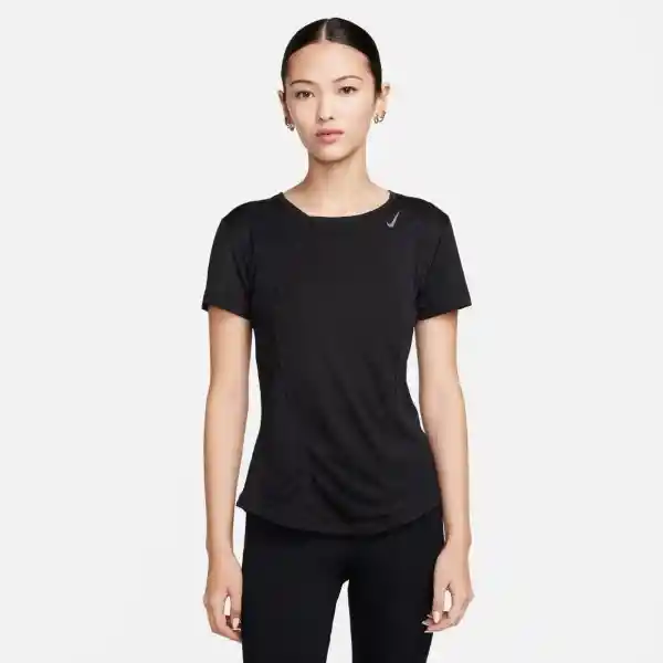 Nike Camiseta Fast Manga Corta Top Negro Para Mujer Talla S