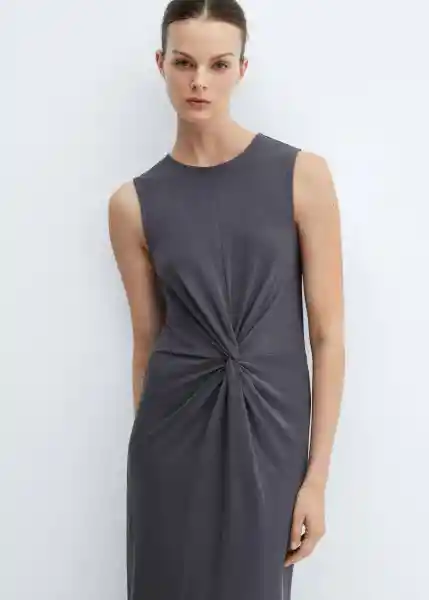 Vestido Fertina Gris Talla M Mujer Mango