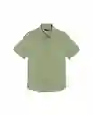 Camisa Dyed Twill Verde Yarumo Medio Talla M Chevignon