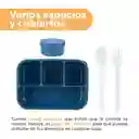 Contenedor Para Alimentos Azul y Negro 1300 mL Miniso