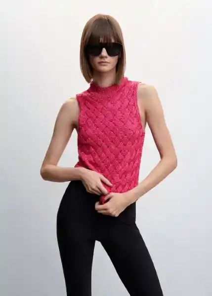 Top Fushia Fucsia Talla 18 Mujer Mango