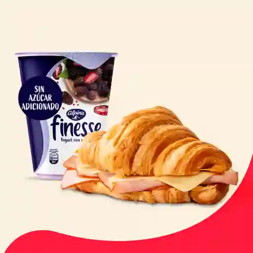 Desayuno sanduche + yogurt alpina