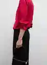 Camisa Ideale Fucsia Talla L Mujer Mango