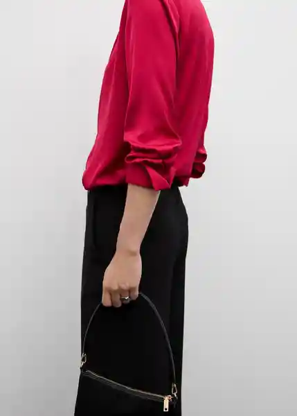 Camisa Ideale Fucsia Talla L Mujer Mango