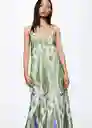 Vestido Carry3 Verde Talla 18 Mujer Mango