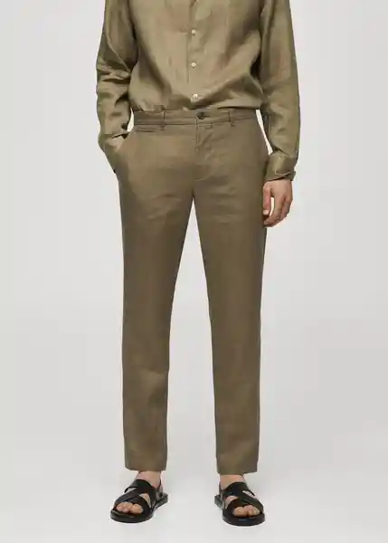 Pantalón Oyster Khaki Talla 42 Hombre Mango