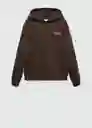 Sudadera Numbers Chocolate Talla XL Hombre Mango