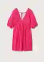 Vestido Valentín Fucsia Talla S Mujer Mango