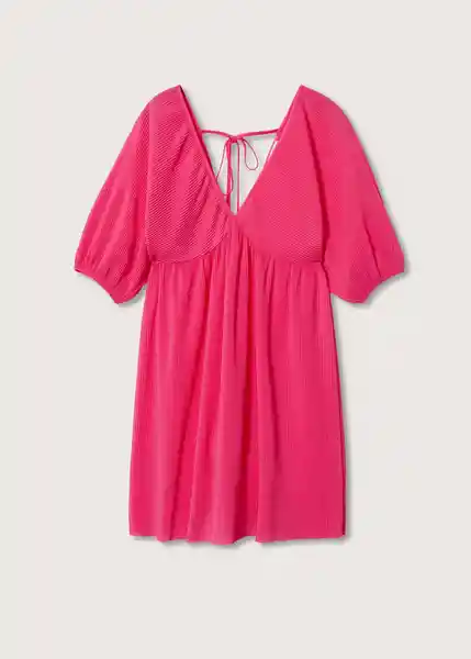 Vestido Valentín Fucsia Talla S Mujer Mango