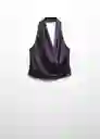 Top Peter Gris Talla L Mujer Mango