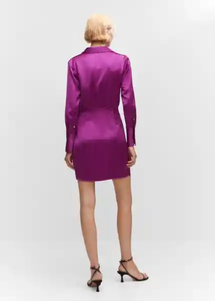 Vestido Pesto Morado Talla XS Mujer Mango