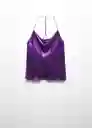 Top Nina Morado Talla M Mujer Mango