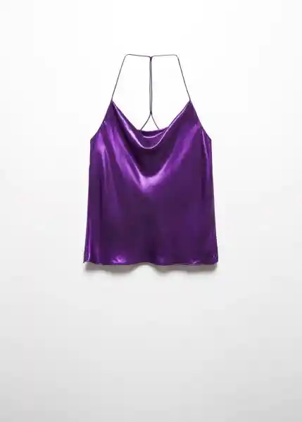 Top Nina Morado Talla M Mujer Mango