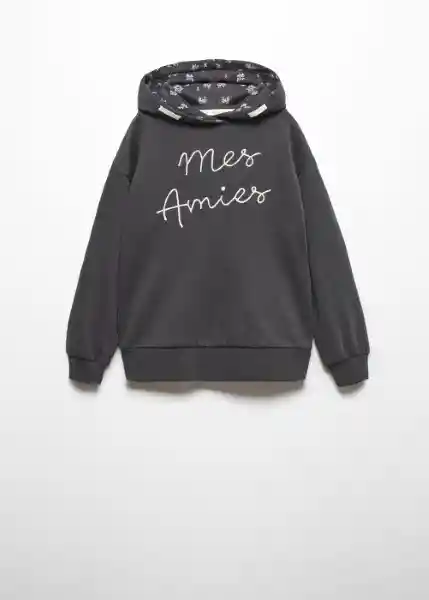 Buzo Sudadera Amies Antracita Talla 08 Niña Mango