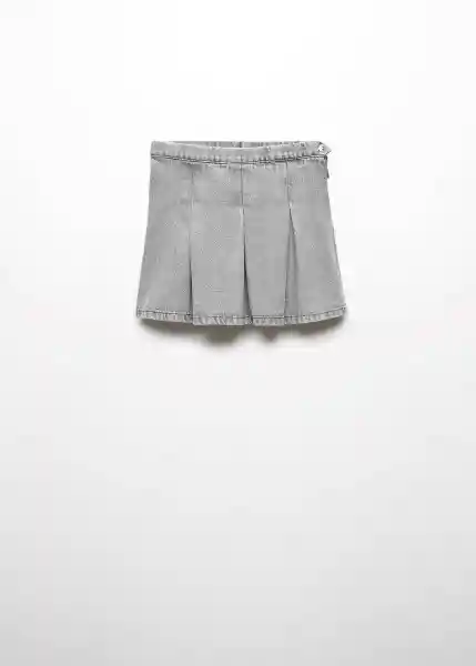 Falda Astrid Tejano Gris Talla 10 Niña Mango