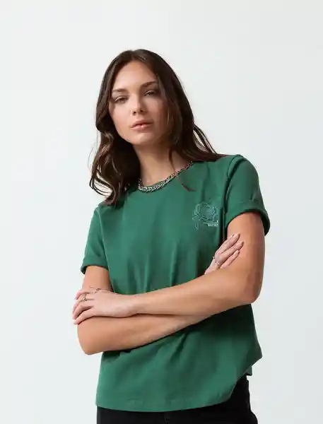 Camiseta Verde Cazador Herbario S 403F078 Naf Naf