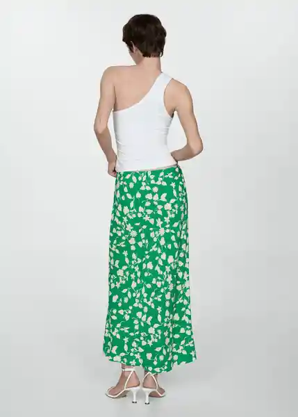 Falda Bombai Verde Pastel Talla XS Mujer Mango