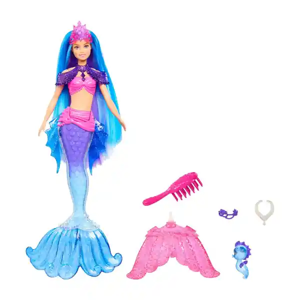 Barbie Muñeca Sirena Malibu Con Aletas Intercambiables