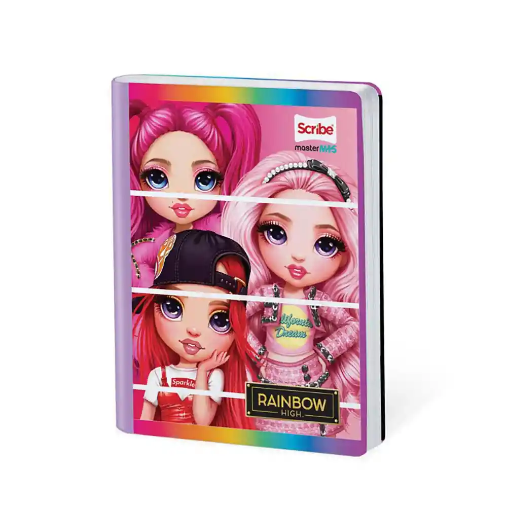 Cuaderno Rainbow Master Mas Cuadriculado 100 Hojas Cosido Scribe