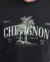 Camiseta Graphic Negro Sombrío Ultra Oscuro T. M Chevignon